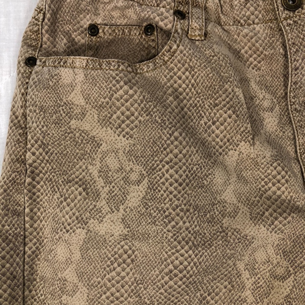 Liz Claiborne Liz Wear Jeans Women 14 Petite Brown Snakeskin Animal Print Pants - Picture 4 of 13